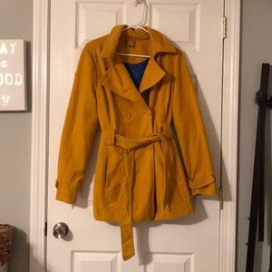 Mustard Yellow Pea Coat